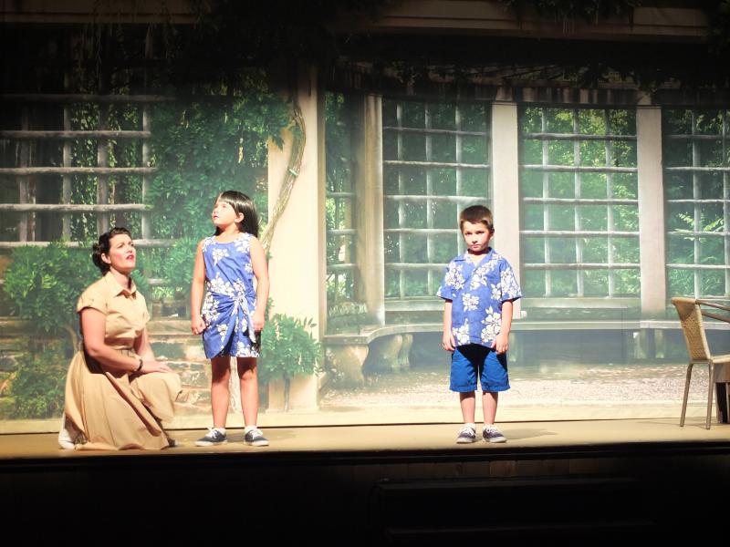Nellie (Devin Dukes) post prejudice issues with Emile's children, Ngana (Della Hahn) and Jerome (Trey Tibbetts).
LISA KRISTOFF/ Boothbay Register