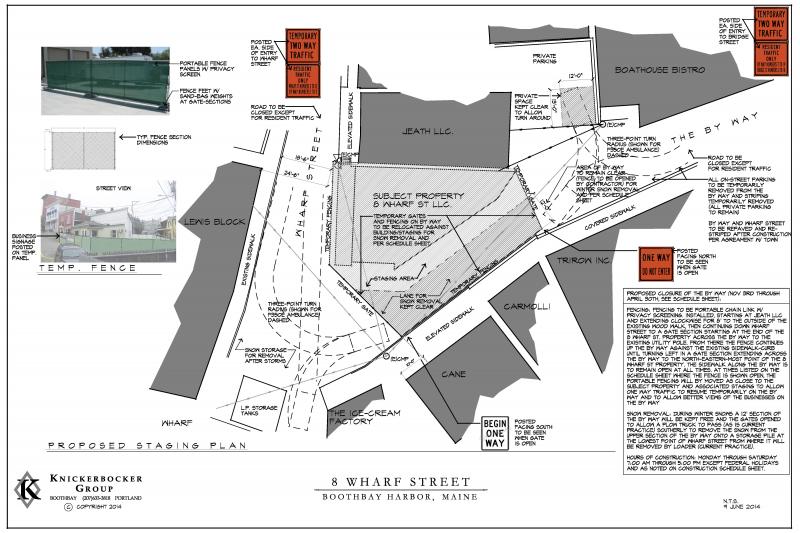 Approved traffic plan and staging areas. Courtesy of Adam Maltese of Knickerbocker Group.