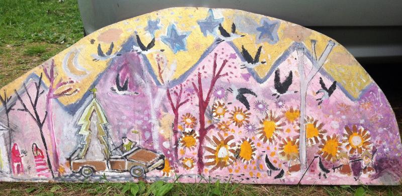 A PAINTING Rena Smith rescued from the wood pile. SUZI THAYER/Boothbay Register