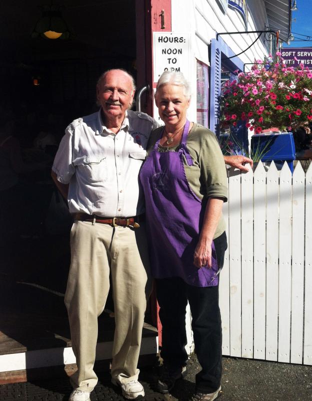 ALDEN GREEN and Mary Alice White, owners of Downeast Ice Cream Factory, had an “awesome” summer. SUZI THAYER/Boothbay Register