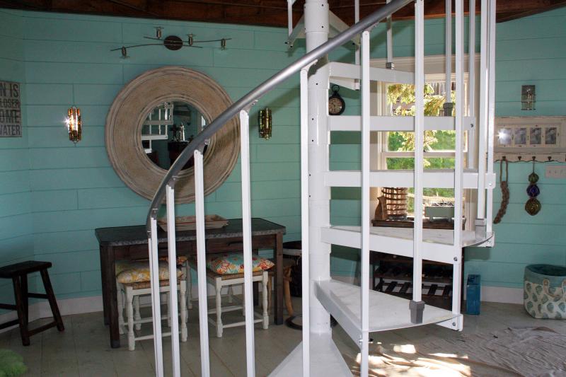 ANOTHER VIEW of the interior of Campbell’s newest treehouse. SUZI THAYER/Boothbay Register
