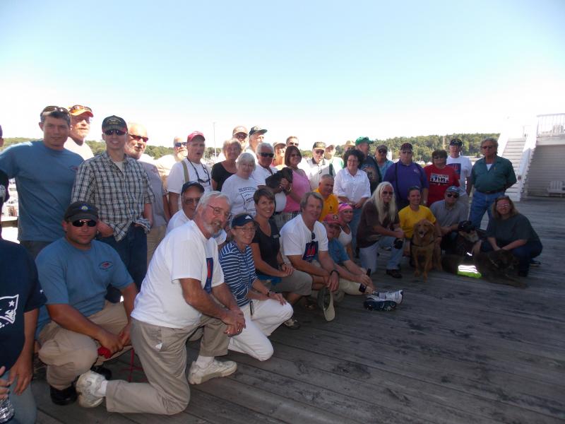 The veterans gathered for a group photo after the cookout. KATRINA CLARK/Boothbay Register