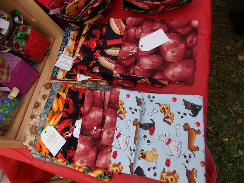 Made by Cindy Allen of Oakland, these are potato cooking bags that go in the microwave. KATRINA CLARK/Boothbay Register