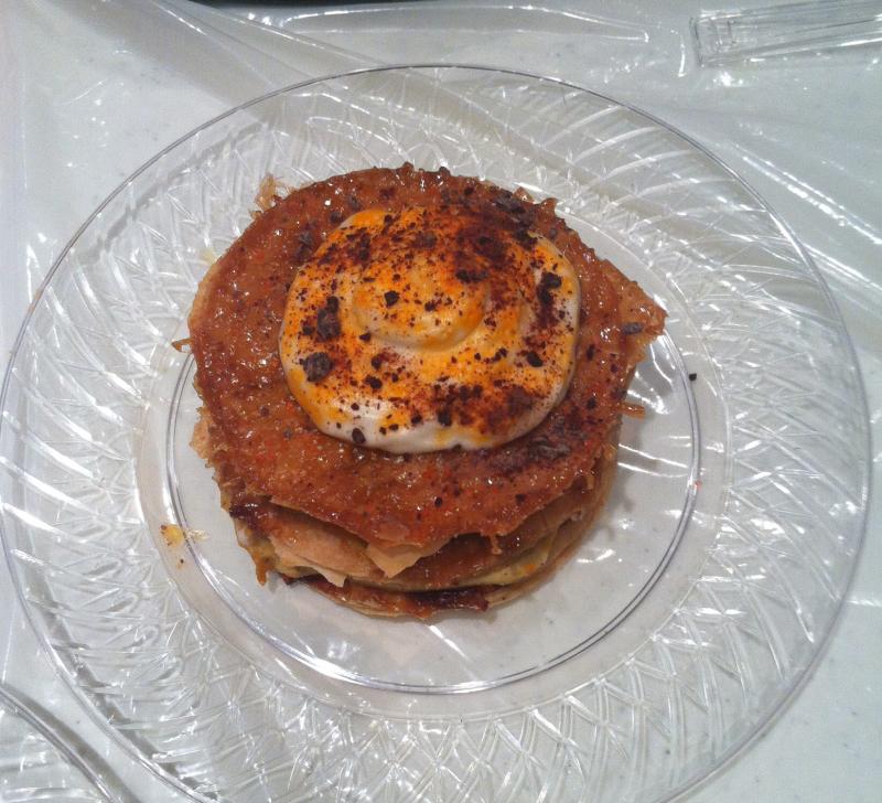 Ellen and Ingrid Whitaker took second place at the Pumpkin Dessert Contest with their Pumpkin Napoleons. SUZI THAYER/Boothbay Register