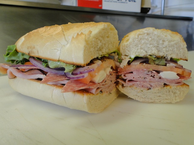 The “Vinnie,” one of East Boothbay General Store’s specialty sandwiches. Courtesy of Liz vans