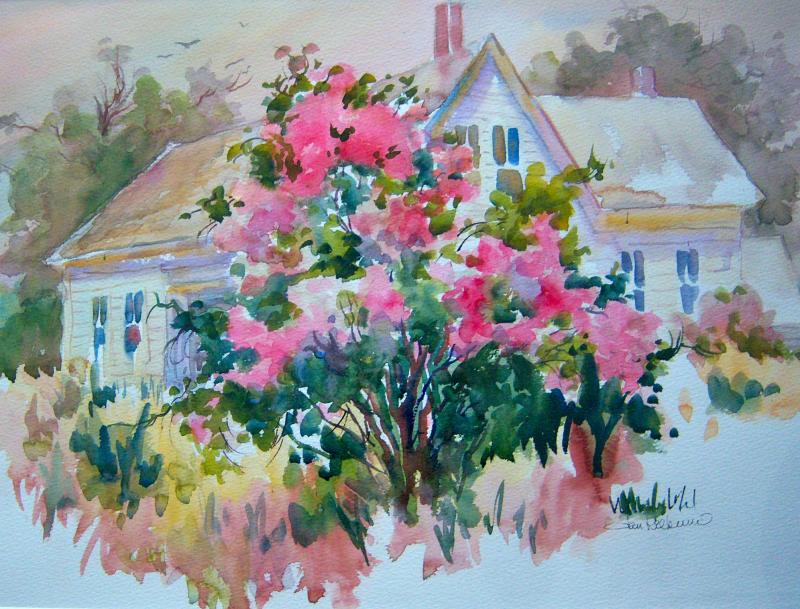 This Jan Kilburn watercolor will be included in the Damariscotta River Grill’s Art at the Grill exhibition, “Bristol Road Galleries” show opening Dec. 8. Courtesy of Kim Traina Jan Kilburn