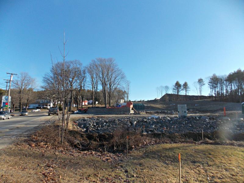 The former location of the Kenniston Hill Inn is being turned into a sweeping entryway to the Boothbay Harbor Country Club, scheduled for final, usable completion in May 2016. KATRINA CLARK/Boothbay Register