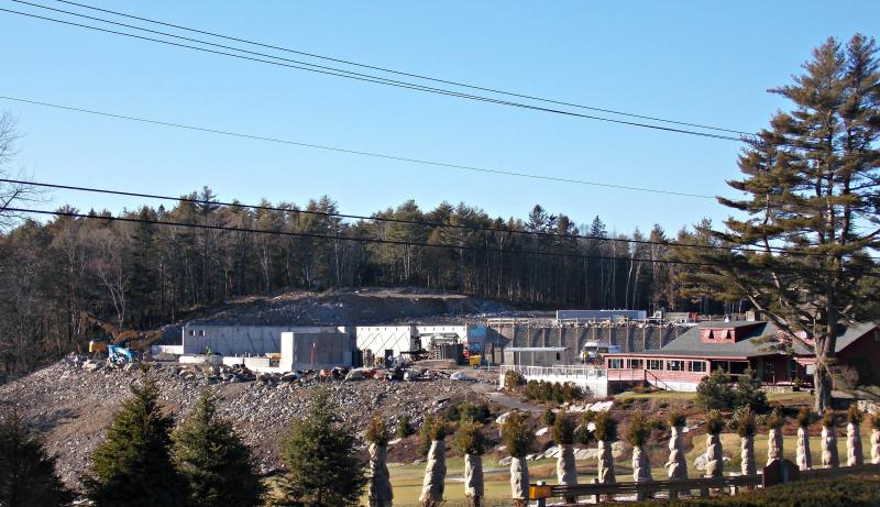 Construction of the new clubhouse being worked on at the Boothbay Harbor Country Club. KATRINA CLARK/Boothbay Register