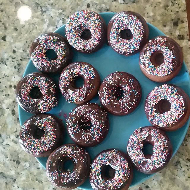 In Portland, Oregon, Amy Provonchee and her kids were making donuts while her relatives in Maine were shoveling snow. Courtesy of Amy Provonchee