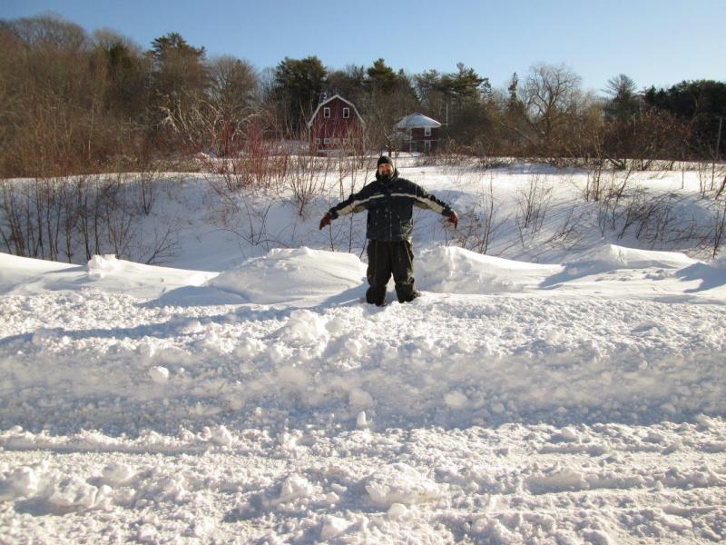 The snow-loving Tom Dewey finds joy in the white stuff driving the rest of us crazy. Courtesy of Leisha J. MacDougall