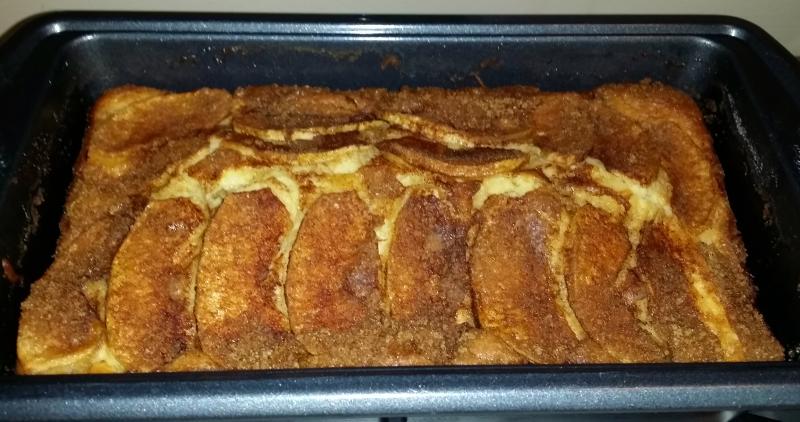 Julie Hoskeer was keeping her Boothbay Harbor kitchen warm and aromatic during the latest snowstorm, baking this apple pie cake and other goodies. Courtesy of Julie Hoskeer
