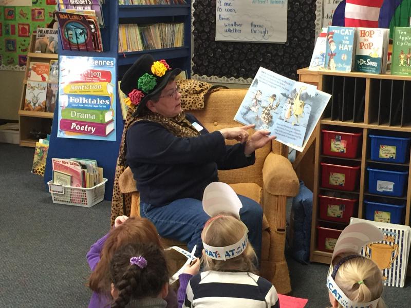 Mary Pinkham reads to Mrs. Crocker’s 2nd grade class. KATRINA CLARK/Boothbay Register