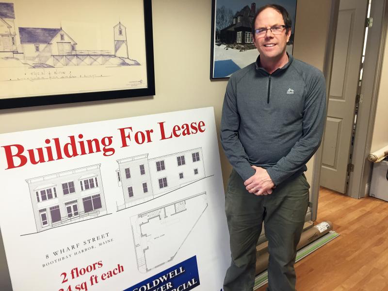 Eric Marden, of Marden Builders in Boothbay Harbor, is the general contractor overseeing the building construction at 8 Wharf Street. SUZI THAYER/Boothbay Register