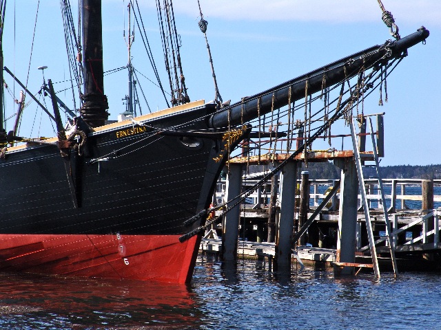 The “after” picture of the Ernestina-Morrissey from the last time the ship was in Boothbay Harbor, when it underwent several restorations above the water line. The ship is back in the harbor for more repairs. Courtesy of Eric Graves