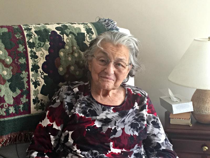 Peggy Frantz, 81, sits in her chair in her room at Hodgdon Green in Damariscotta. KATRINA CLARK/Boothbay Register