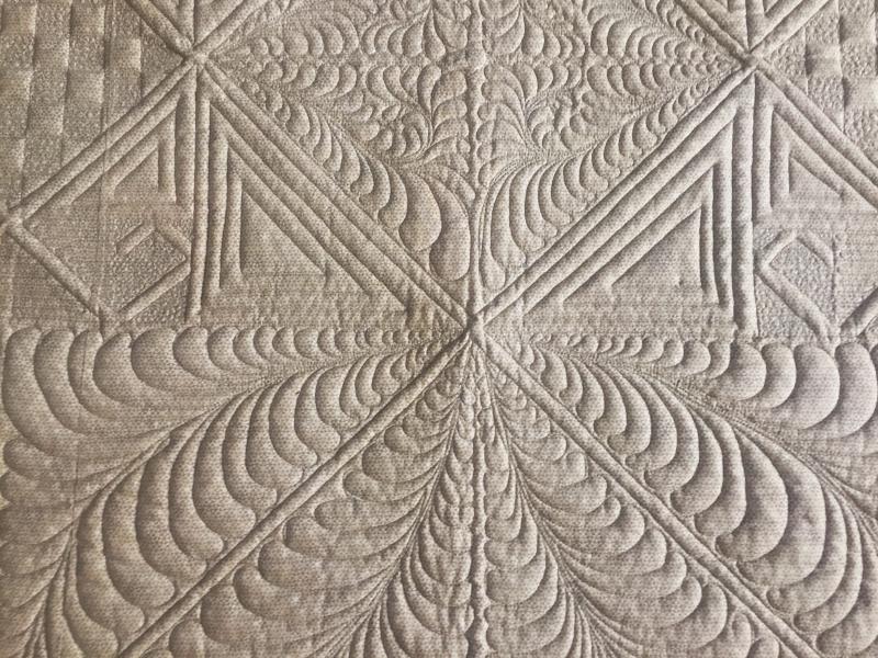 A closeup view of some of Deb Boucher’s artful stitches. SUZI THAYER/Boothbay Register