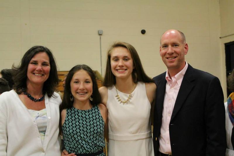 The Blethen Family. From left, Lesley, Glory, graduate Faith and Brian. Courtesy of Amy Blake Goodwin
