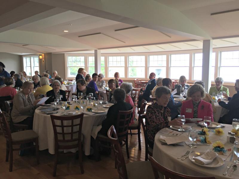 The dining room of the Newagen Seaside Inn was packed with volunteers at the annual luncheon. According to St. Andrews Auxiliary President Carole Zalucky, there are currently 281 members in the auxiliary in total. KATRINA CLARK/Boothbay Register
