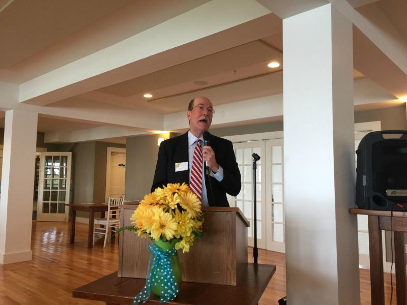 President and CEO of Lincoln County Healthcare Jim Donovan spoke briefly at the luncheon. KATRINA CLARK/Boothbay Register