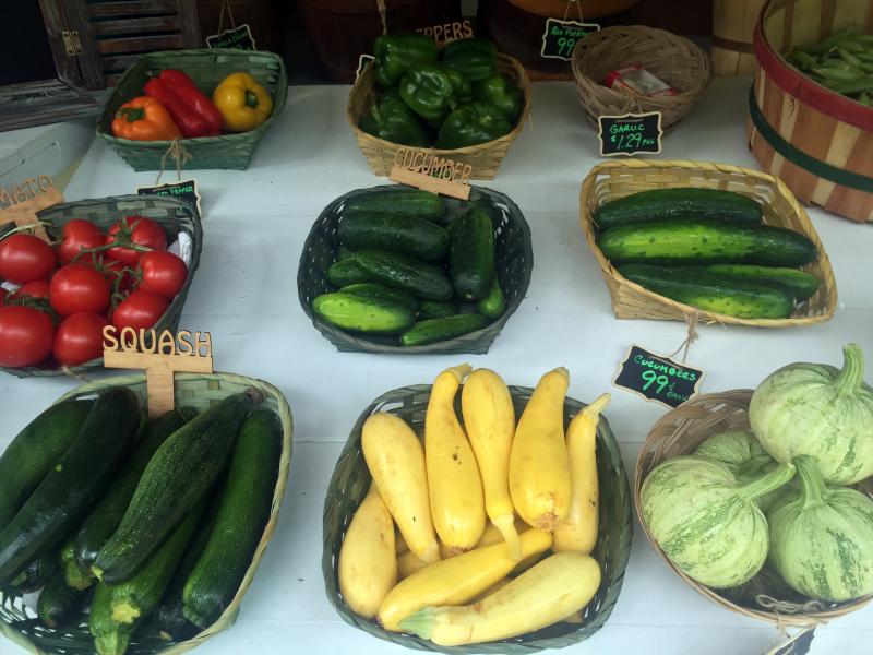 Cunningham Farms grows most of their own vegetables, but supplements them with produce from nearby farms. SUZI THAYER/Boothbay Register