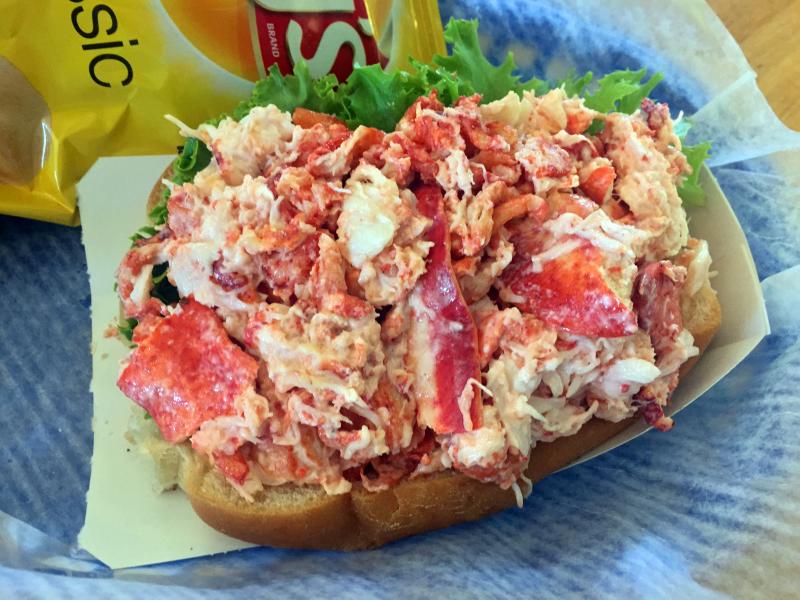 The lobster rolls at Trevett Country Store are almost too big to eat in one sitting, but most people manage to. SUZI THAYER/Boothbay Register
