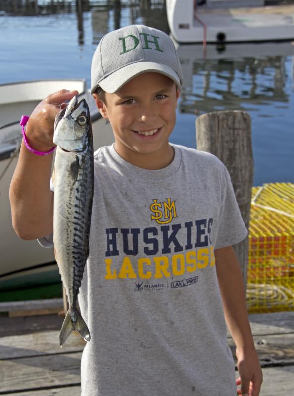 Andrew Meader with his first place mackerel. Courtesy of Steve Rubicam