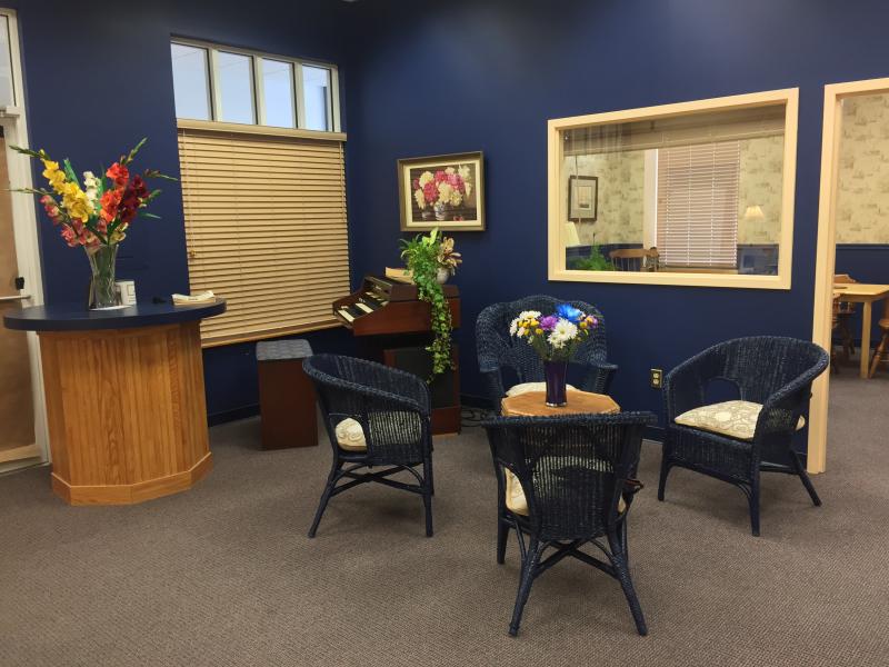 The welcoming, cozy space now occupied by the new community center was previously a bank. SUZI THAYER/Boothbay Register