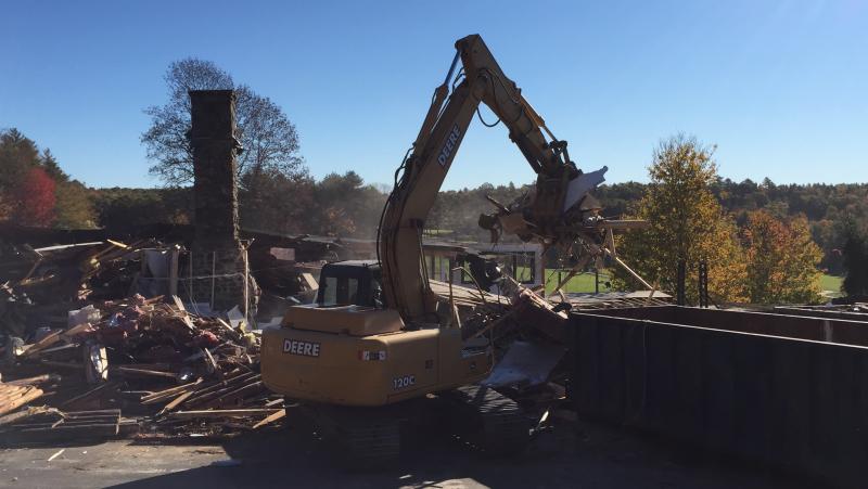 Demolition of the former country club clubhouse. KATRINA CLARK/Boothbay Register