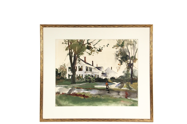 “The Mall, Thomaston,” watercolor and tempra by Andrew Wyeth Andrew Wyeth