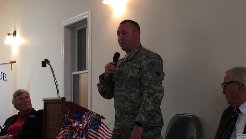SSG Bernard Campbell, who served from 1992 to 2000, speaks about his family’s legacy of service. Today he is a Maine State Trooper and serves in the Army Reserve. KATRINA CLARK/Boothbay Register