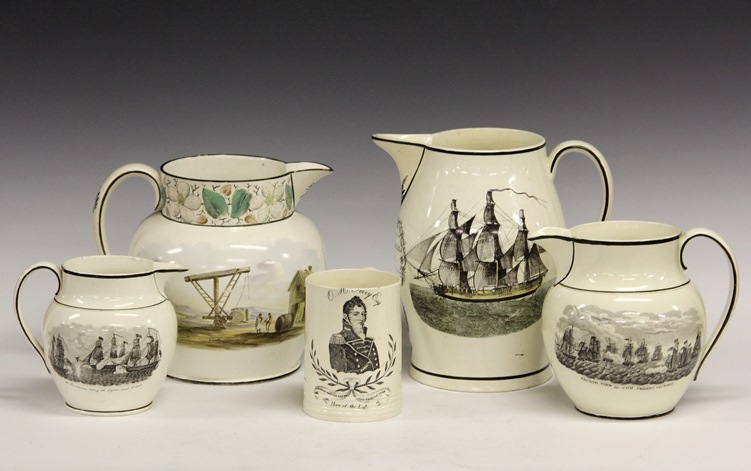 This group of Liverpool soft paste china pieces will be auctioned off during the Feb. 13 and 14 event at Thomaston Place Auction Galleries. Courtesy photos