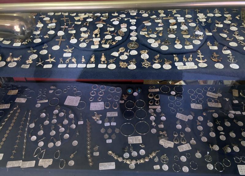 “I probably have the biggest display of silver charms anywhere,” —Peter Dombrowski