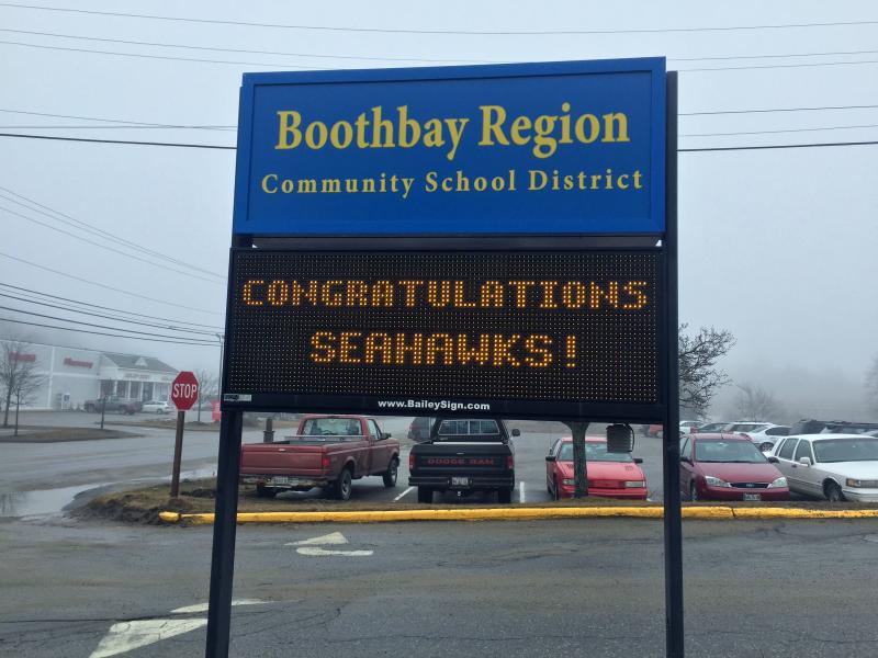At the high school. SUZI THAYER/Boothbay Register