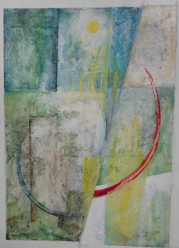 “Solstice” acrylic on illustration board by Brenda Bettinson, ME, USA, from her 2015 series, “The Earth Remembers.” Mathias Fine Art photo “Solstice” acrylic on illustration board by Brenda Bettinson, ME, USA