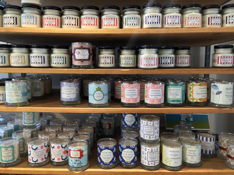 Seawicks candles come in 32 different fragrances and three sizes. SUZI THAYER/Boothbay Register