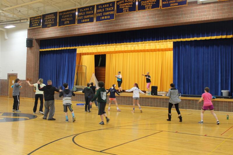 Zumba class at the BRHS Wellness Day. Courtesy of Noah Sherburne