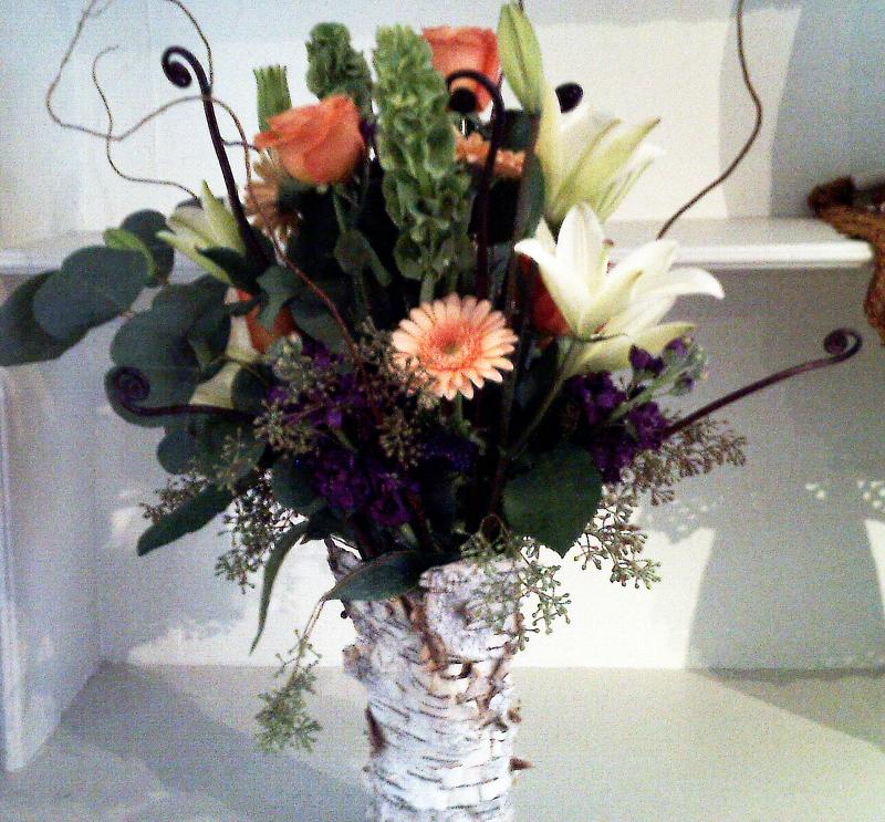 An artful arrangement made by Datvik Deirkrikorian for the opening of new shop, BIRCH, in Wiscasset. Courtesy of Datvik Deirkrikorian