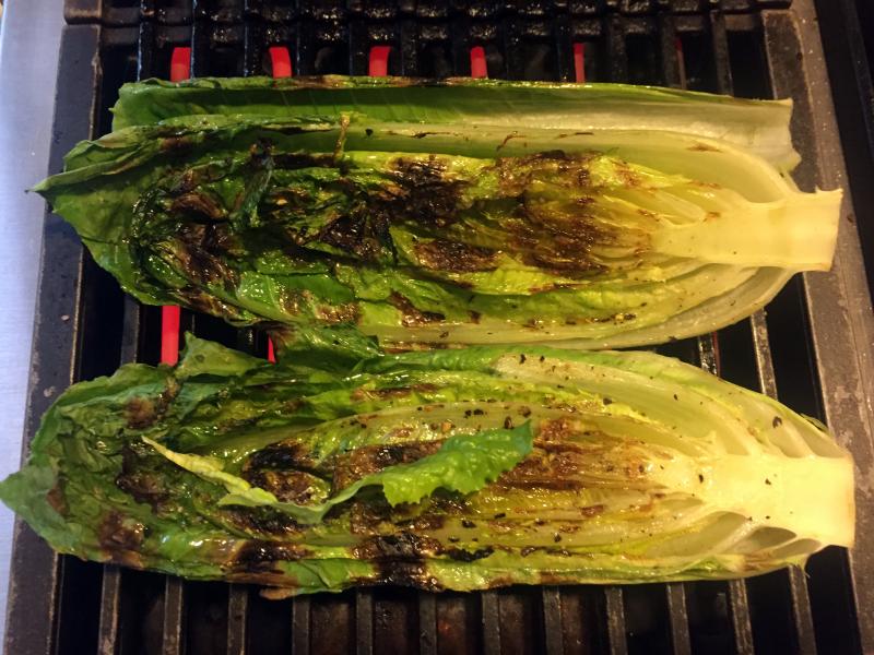 Romaine lettuce can be roasted, broiled or grilled on a Jenn Air or outside on a grill. SUZI THAYER/Boothbay Register