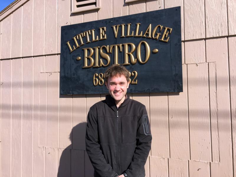 Tony Bickford on April 17, 2015. At this point he was hopeful, but had no idea his bistro would be the success it is today. SUZI THAYER/Boothbay Register