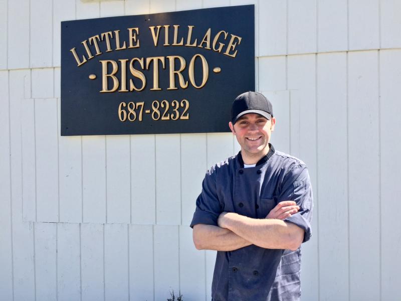 Tony Bickford outside his successful restaurant in Wiscasset on his year anniversary. SUZI THAYER/Boothbay Register