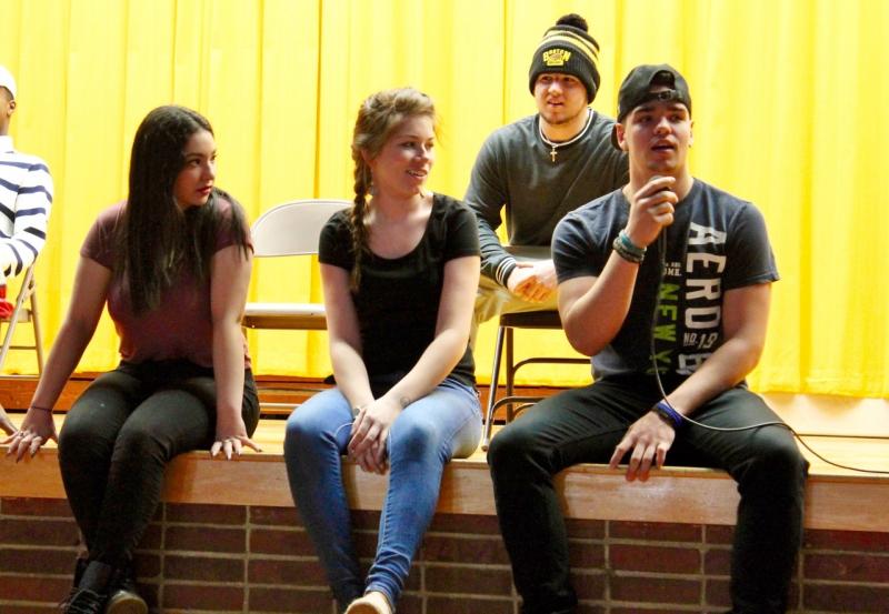 Maine Inside Out artists at the BRHS Wellness Day. Courtesy of Noah Sherburne
