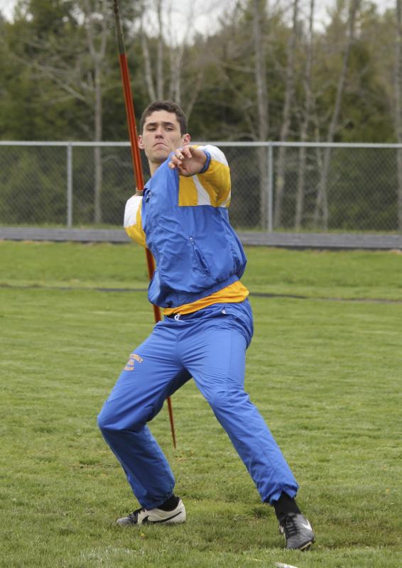 Abel Bryer led the BRHS boys team in scoring at Hall-Dale and Wiscasset. SUE MELLO/Boothbay Register
