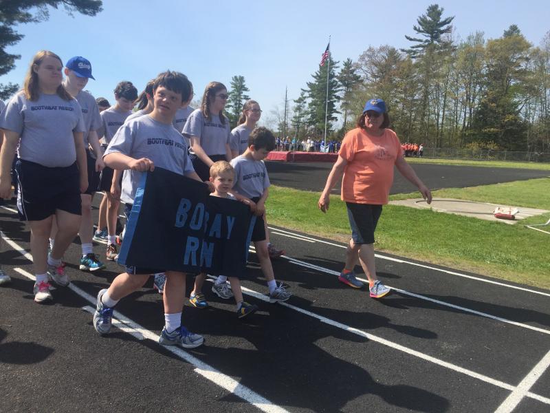 Boothbay region athletes take part in Friday’s parade that was part of opening ceremonies. SUSAN JOHNS/Wiscasset Newspaper