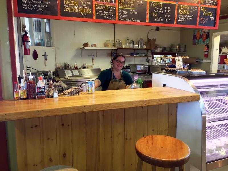 The breakfast and lunch counter at the Sheepscot General Store. SUE MELLO/Boothbay Register