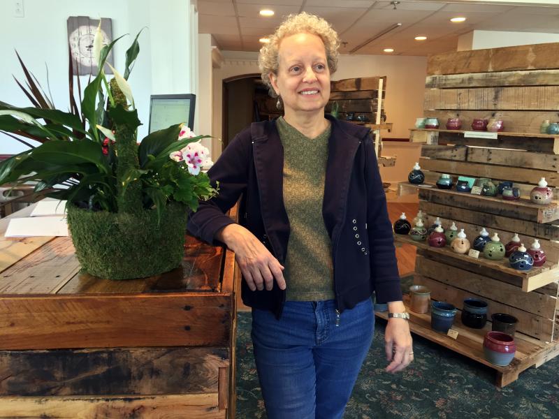 Julie Moore in her new Boothbay Harbor shop, Dirty Bird Pottery. SUZI THAYER/Boothbay Register