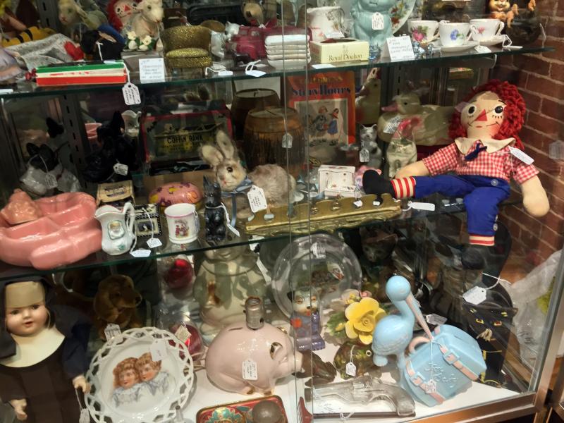 If it’s small enough to fit in a showcase, there’s at least one of them here. Courtesy of Showcase Antiques Gallery