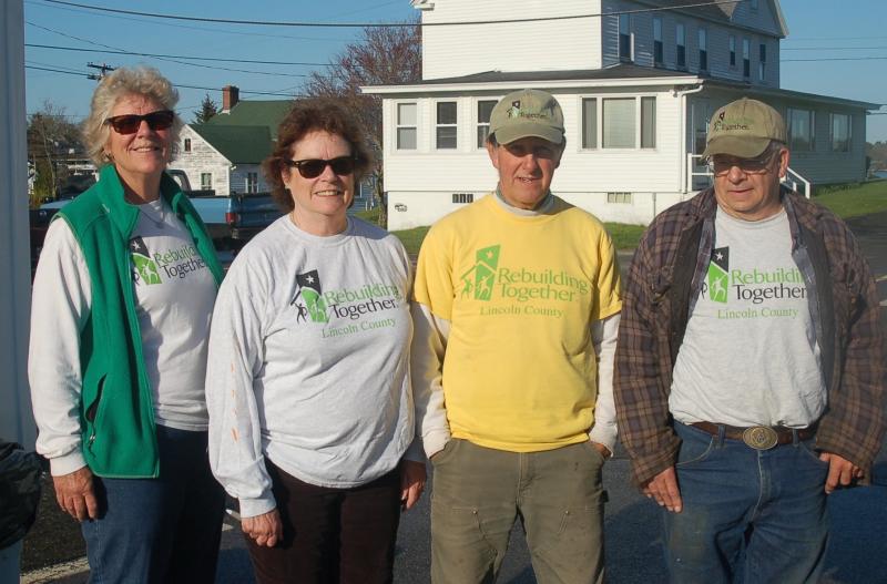 Rebuilding Together of Lincoln County leaders from left, Sally Barter, Sarah Giles,Tony Curulla and Bill Smith. ART MAYERS/Boothbay Register