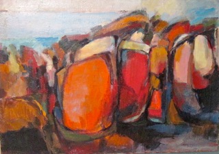 Elena Jahn “Monhegan Red Rocks” 24 x 34 Elena Jahn “Monhegan Red Rocks”