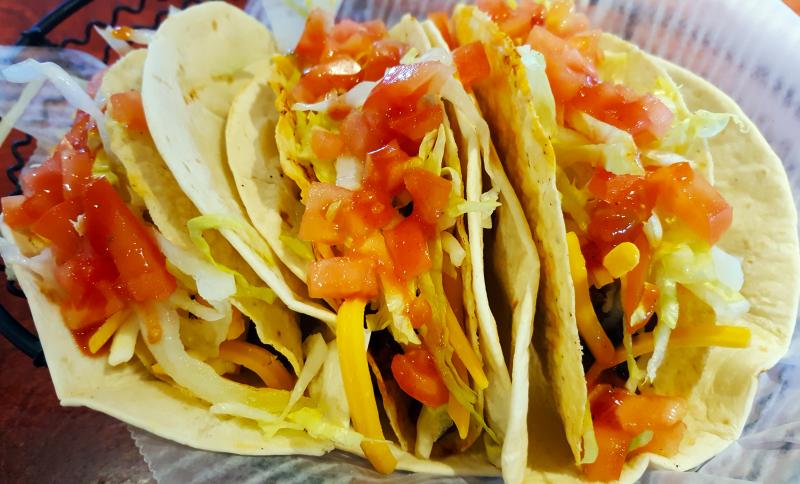 Herringbones, in Boothbay Harbor, has a Monday night taco night. A buck a taco!. Courtesy of Steve Edwards