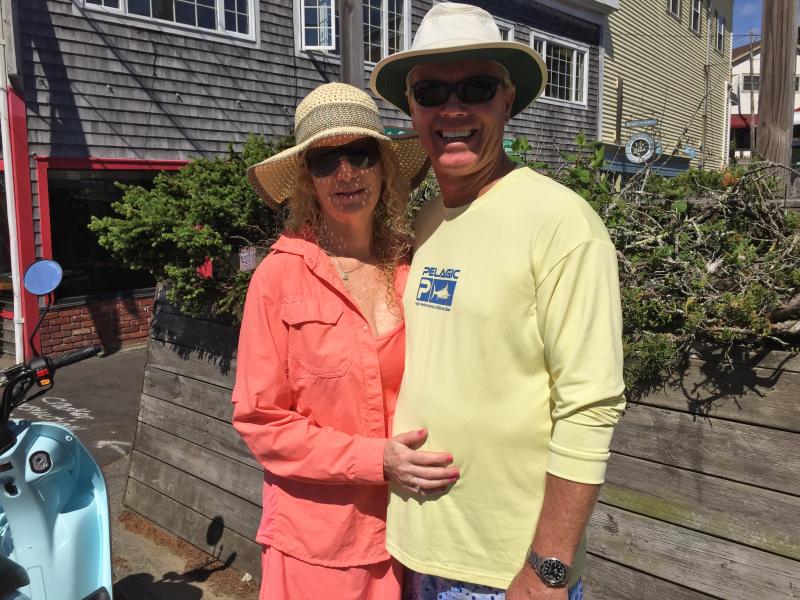 Matt and Amy Rector, from Boca Raton, Florida. SUZI THAYER/Boothbay Register